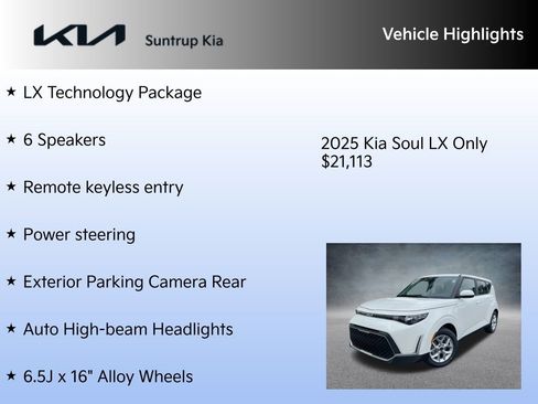 New 2025 Kia Soul LX w/ LX Technology Package image 7