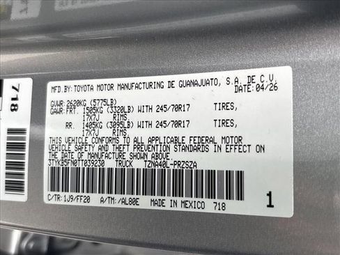 New 2026 Toyota Tacoma SR5 RWD image 20