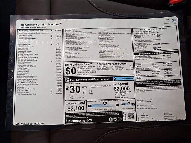 New 2026 BMW 430i w/ Premium Package RWD image 18