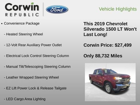 Used 2019 Chevrolet Silverado 1500 LT w/ Texas Edition image 12