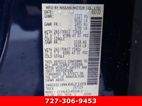 Used 2022 Nissan Frontier Pro-X RWD image 27
