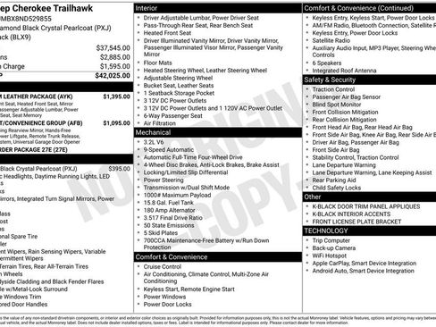 Used 2022 Jeep Cherokee Trailhawk w/ Premium Leather Package image 15