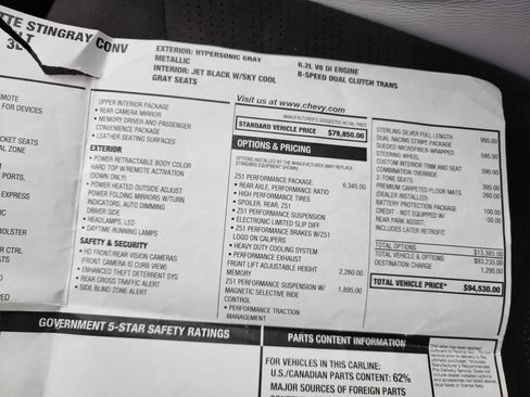 Used 2022 Chevrolet Corvette Stingray Premium Conv w/ Z51 Performance Package image 39