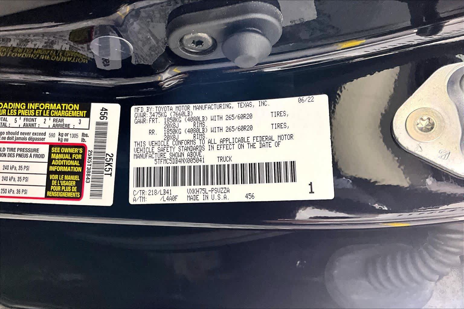 Used 2022 Toyota Tundra 1794 Edition AWD/4WD image 33