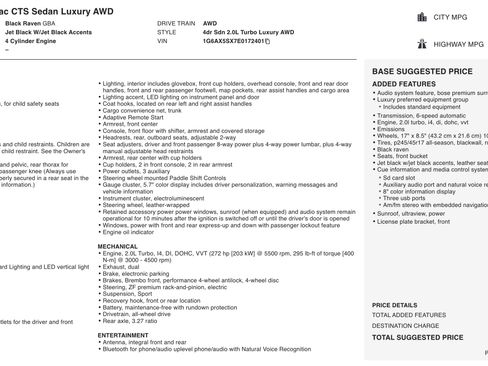 Used 2014 Cadillac CTS Luxury image 2