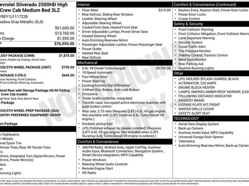 Used 2020 Chevrolet Silverado 2500 High Country w/ Technology Package image 6