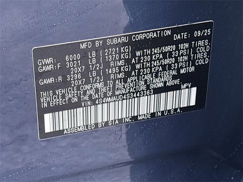 New 2025 Subaru Ascent Touring image 33