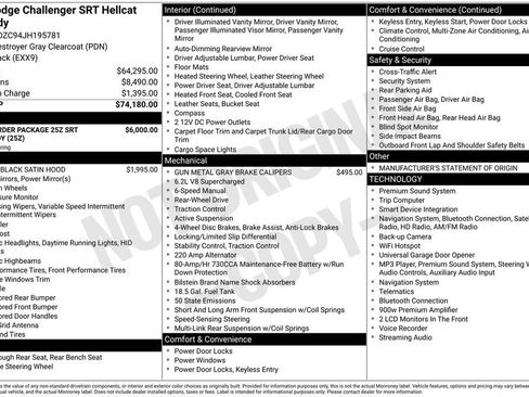 Used 2018 Dodge Challenger SRT Hellcat RWD image 7