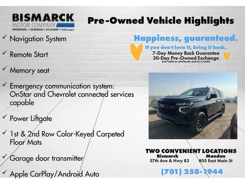 Used 2023 Chevrolet Tahoe Z71 w/ Luxury Package AWD/4WD image 8