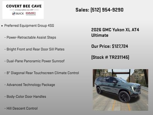 New 2026 GMC Yukon XL AT4 Ultimate AWD/4WD image 12
