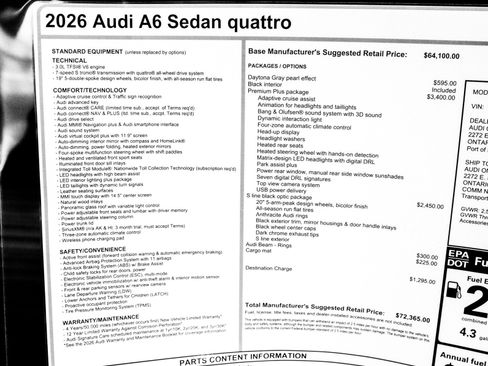 New 2026 Audi A6 Premium Plus image 31