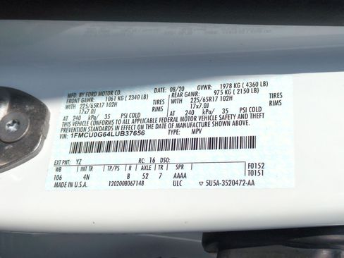 Used 2020 Ford Escape SE FWD image 37