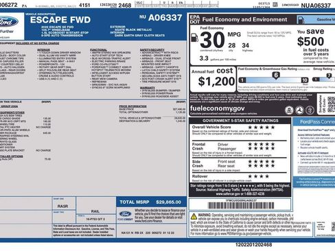 Used 2022 Ford Escape SE w/ Cold Weather Package FWD image 34