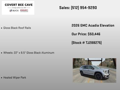 New 2026 GMC Acadia Elevation w/ Black Edition FWD image 18