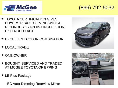 Used 2024 Toyota Sienna LE w/ LE Plus Package image 4
