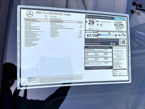 New 2026 Mercedes-Benz CLA 250 CLA 250 image 17