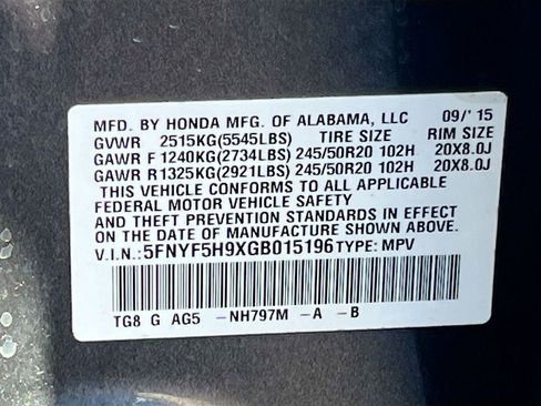 Used 2016 Honda Pilot Touring image 34