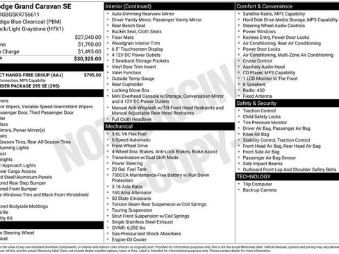 Used 2019 Dodge Grand Caravan SE w/ UConnect Hands-Free Group FWD image 6