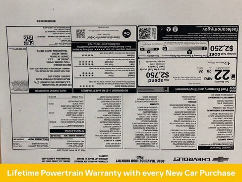 New 2026 Chevrolet Traverse High Country w/ LPO, Floor Liner Package FWD image 31