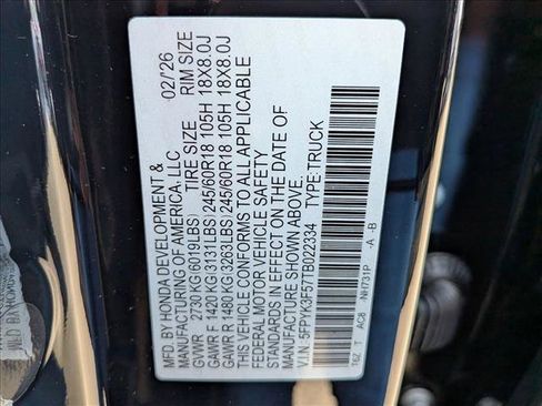 New 2026 Honda Ridgeline RTL image 17