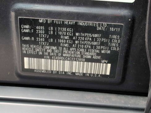 Used 2012 Subaru Outback 3.6R Limited image 35