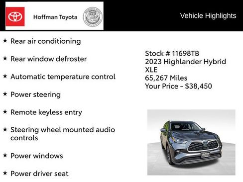 Used 2023 Toyota Highlander XLE AWD/4WD image 15