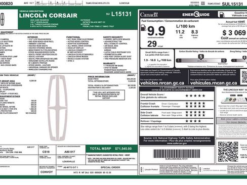 Used 2025 Lincoln Corsair Reserve w/ Equipment Group 202A AWD/4WD image 3