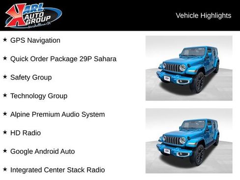 Used 2024 Jeep Wrangler Unlimited Sahara w/ Technology Group image 2