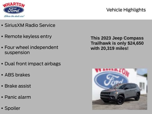 Used 2023 Jeep Compass Trailhawk AWD/4WD image 5