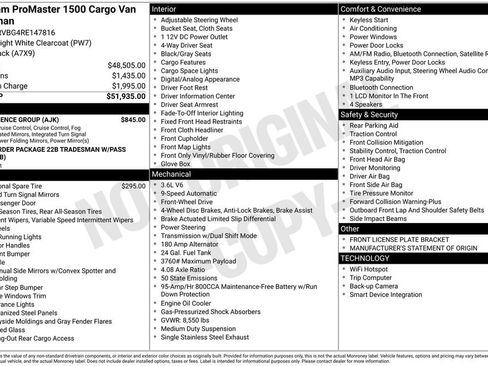 Used 2024 RAM ProMaster 1500 w/ Convenience Group FWD image 9