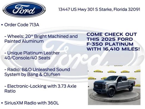 Certified 2025 Ford F350 Platinum w/ Tremor Off-Road Package AWD/4WD image 22