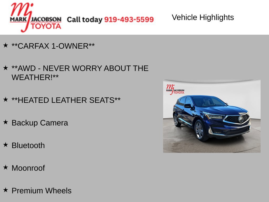Used 2019 Acura RDX w/ Advance Package AWD/4WD image 5