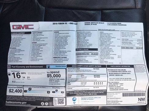 Used 2019 GMC Yukon XL SLE w/ SLE Value Package AWD/4WD image 51