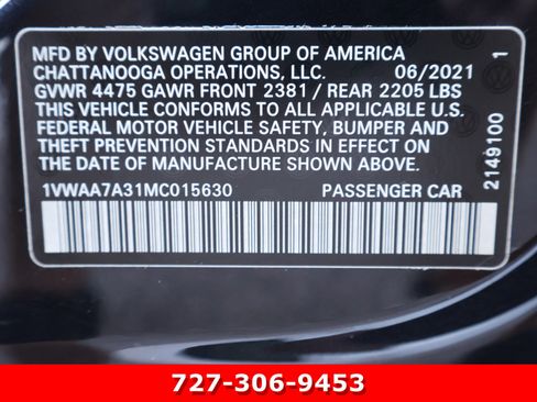 Used 2021 Volkswagen Passat 2.0T S image 26