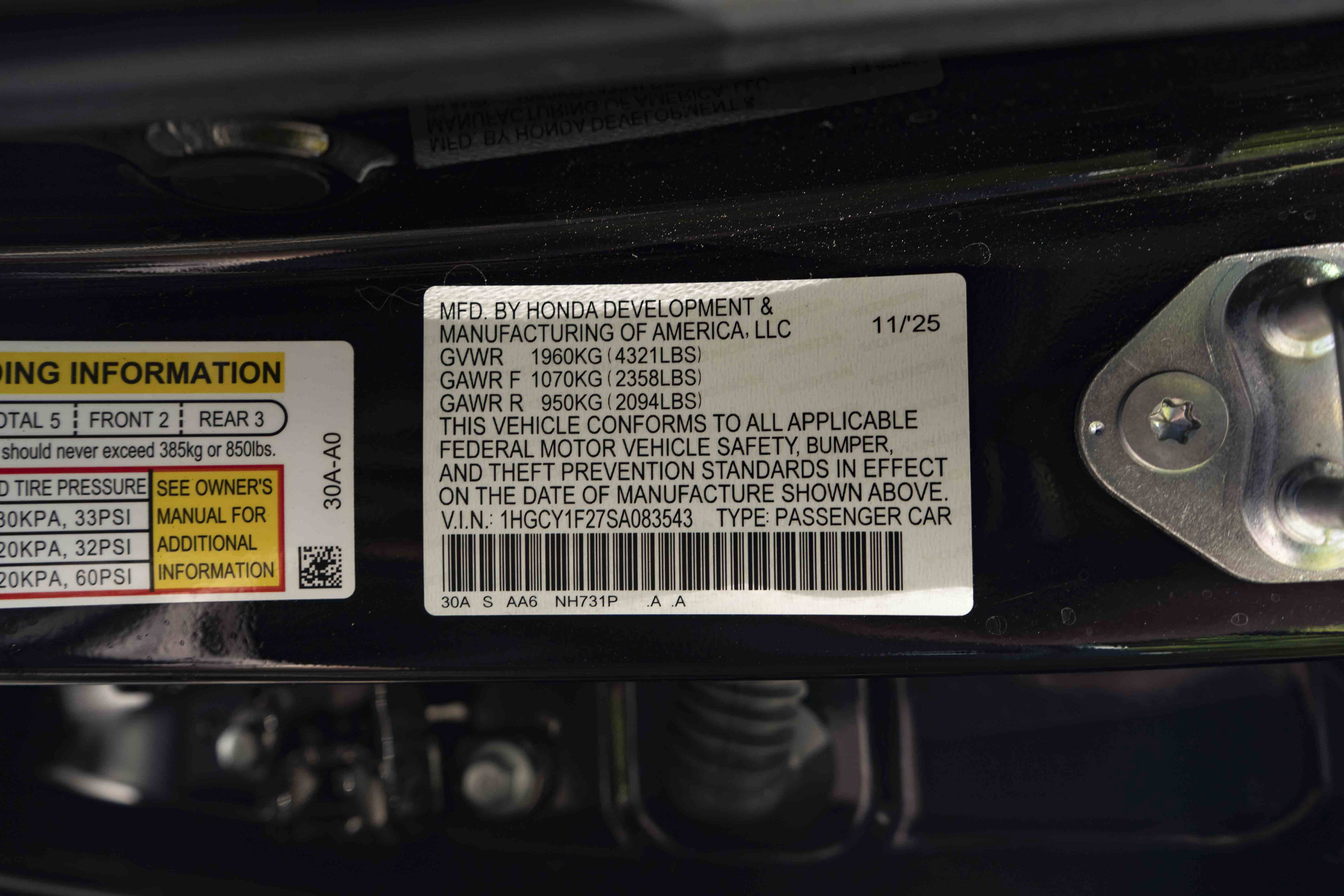 Certified 2025 Honda Accord LX image 44