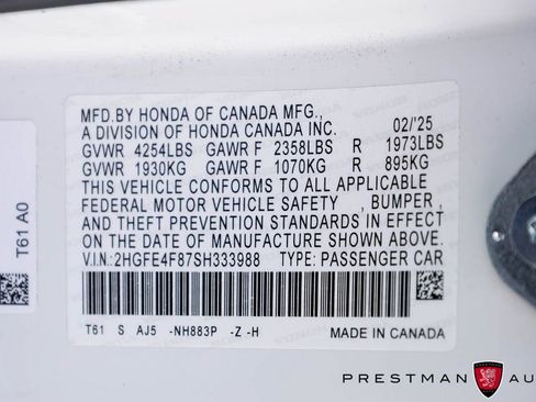 Used 2025 Honda Civic Sport Touring image 41