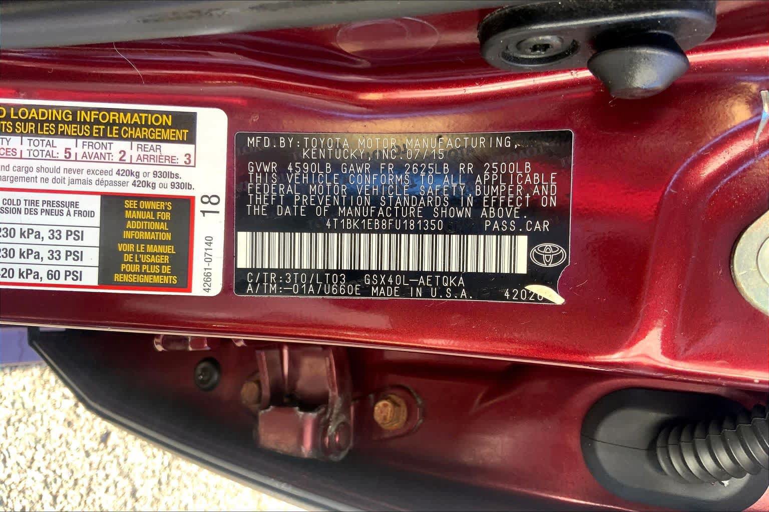 Used 2015 Toyota Avalon XLE Touring FWD image 66