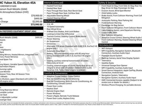 Used 2025 GMC Yukon XL Elevation RWD image 27
