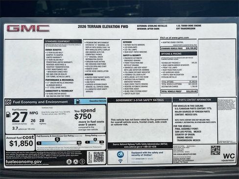 New 2026 GMC Terrain Elevation w/ Technology Package II image 21