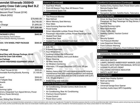 Used 2023 Chevrolet Silverado 3500 High Country w/ Safety Package II image 38