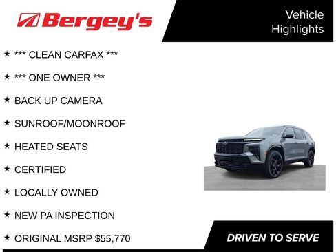 Certified 2024 Chevrolet Traverse RS w/ LPO, Floor Liner Package image 4