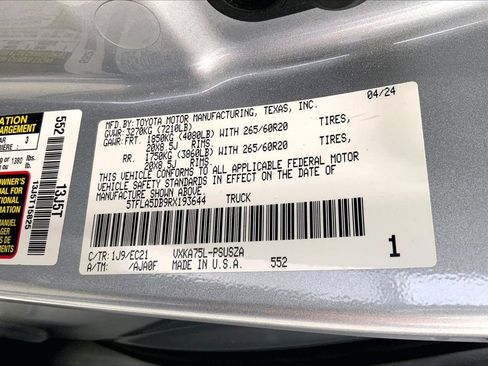 Used 2024 Toyota Tundra SR5 w/ SR5 Premium Package AWD/4WD image 8