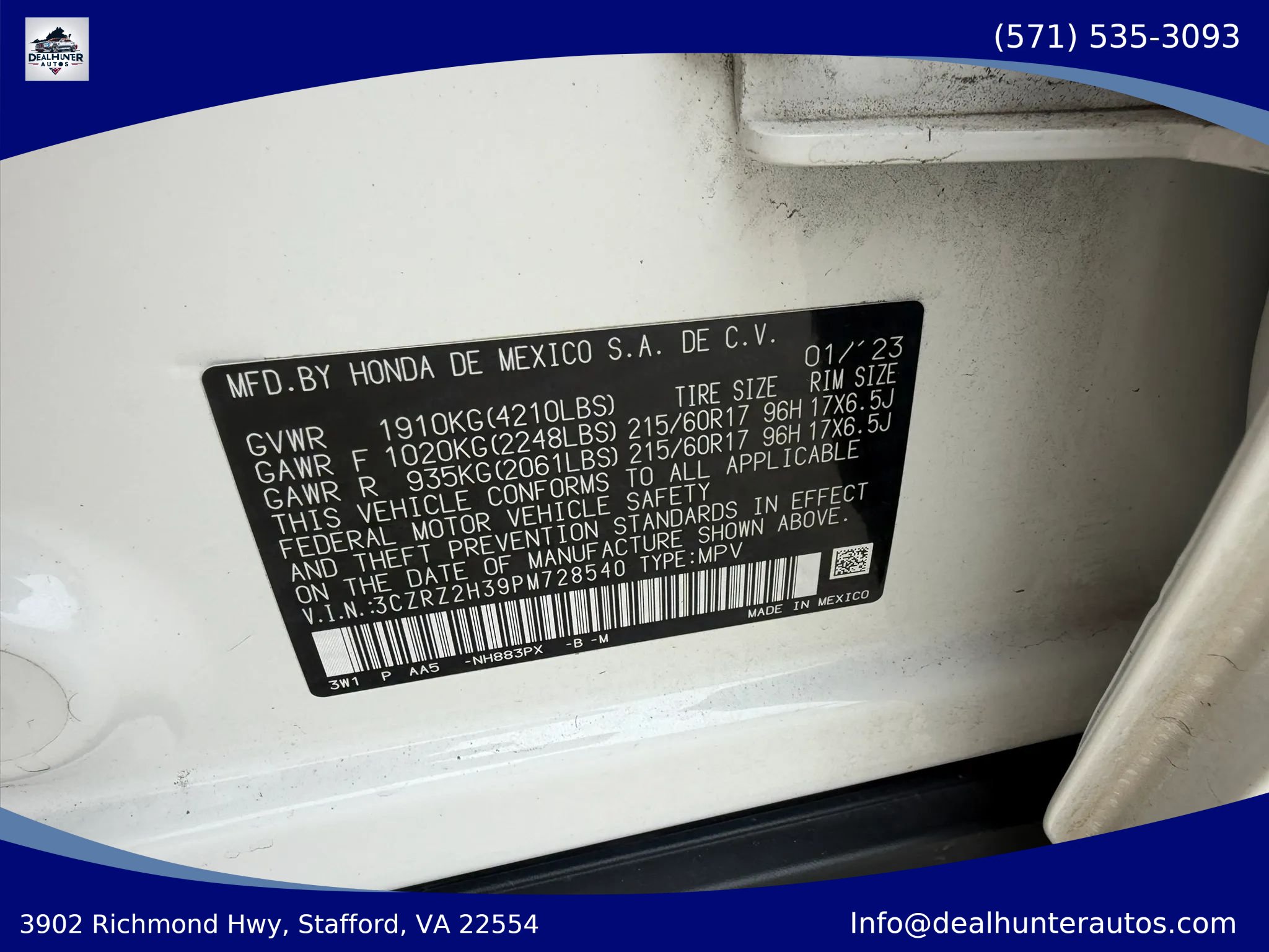 Used 2023 Honda HR-V LX image 35