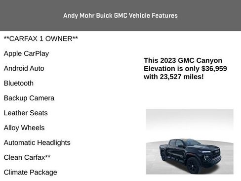 Used 2023 GMC Canyon Elevation w/ Elevation Premium Package image 4