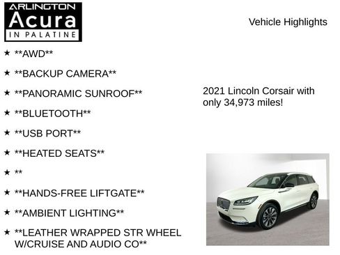 Used 2021 Lincoln Corsair Reserve w/ Equipment Group 201A image 7