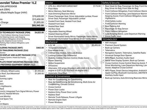Used 2023 Chevrolet Tahoe Premier w/ Advanced Technology Package AWD/4WD image 7