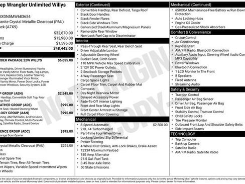 Used 2021 Jeep Wrangler Unlimited Willys image 30