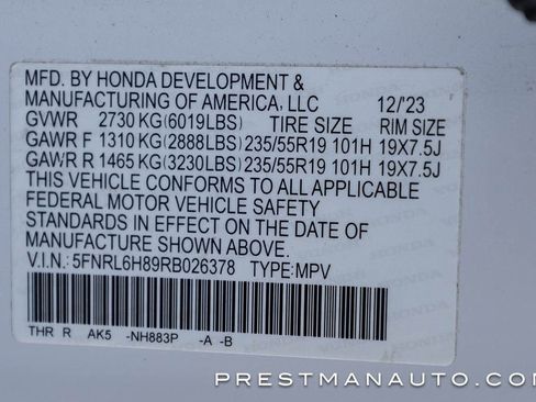 Used 2024 Honda Odyssey Touring image 51