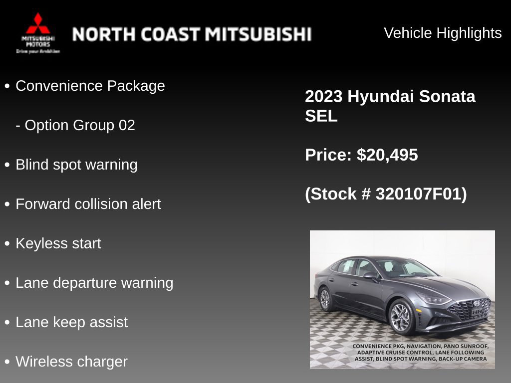 Used 2023 Hyundai Sonata SEL w/ Convenience Package FWD image 2