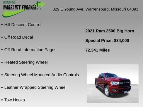 Used 2021 RAM 2500 Big Horn w/ Level 1 Equipment Group image 14